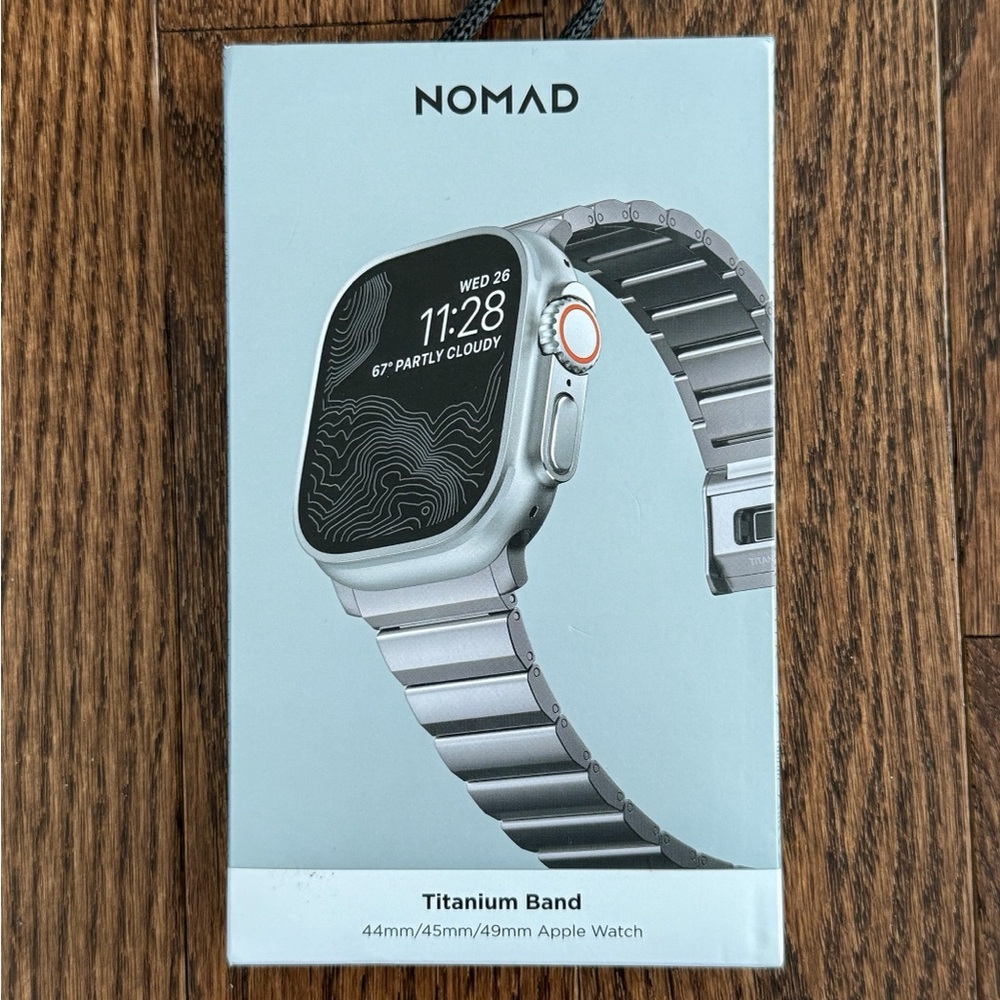 Nomad Titanium Band for Apple Watch | 49/45/44mm | Silver | New in Box